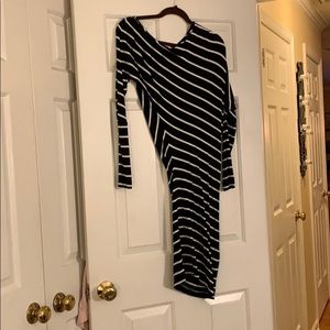 BCBGMaxazria striped dolman tunic dress